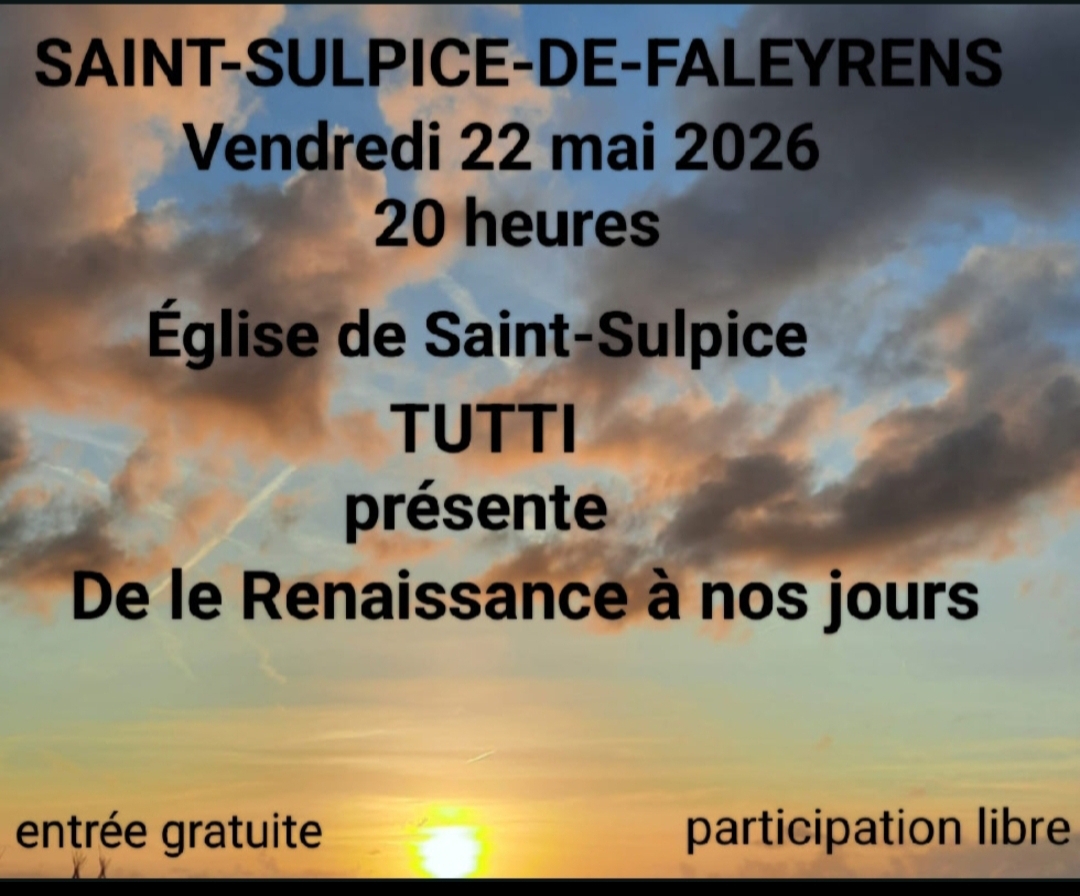 Concert de St Sulpice de Faleyrens 26 05 22